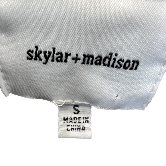 Skylar + Madison Turtleneck Sweater Blue Women S Fringe Bell Sleeve Stripes Knit - Picture 3 of 12